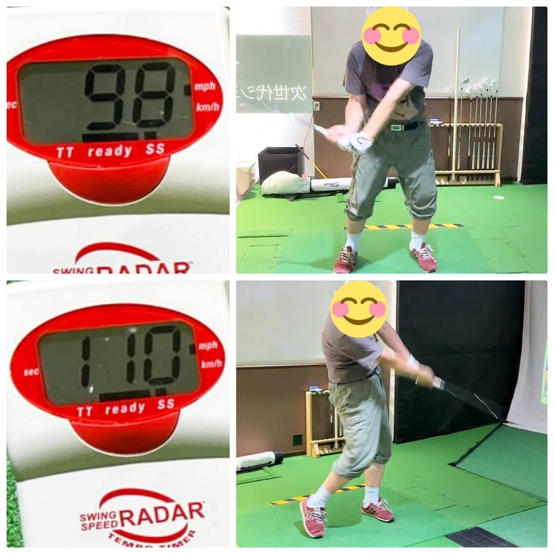 小澤美奈瀬のインスタグラム：「✨Ben Jackson's FastFirst golf program✨ お久しぶりのファストファーストでヘッドスピードが98mph(43.1)→110mph(48.4)にアップされました⤴️🥰💖 スピードのある振りを思い出して頂けて本当に良かったです😍スムースなスイングでタメとリリースも素晴らしかったです🌸keep trainingで頑張っていきましょう⤴️🥰⛳  4歳から95歳までご受講可能な身体能力にフォーカスしてヘッドスピードを上げていくfastfirstのご予約はメッセージでもお受けしております🌟出張をしておりますので名古屋•東京のご希望をお知らせくださいませ🎀 マンツーマンのため予約がこみ合っており少しお待たせしてしまいますが誠心誠意丁寧にお伝えさせていただきます🥰🙏💕  #ゴルフ #ファストファースト #fastfirst  #飛距離アップ  #ヘッドスピード #clubspeed  #benjackson」