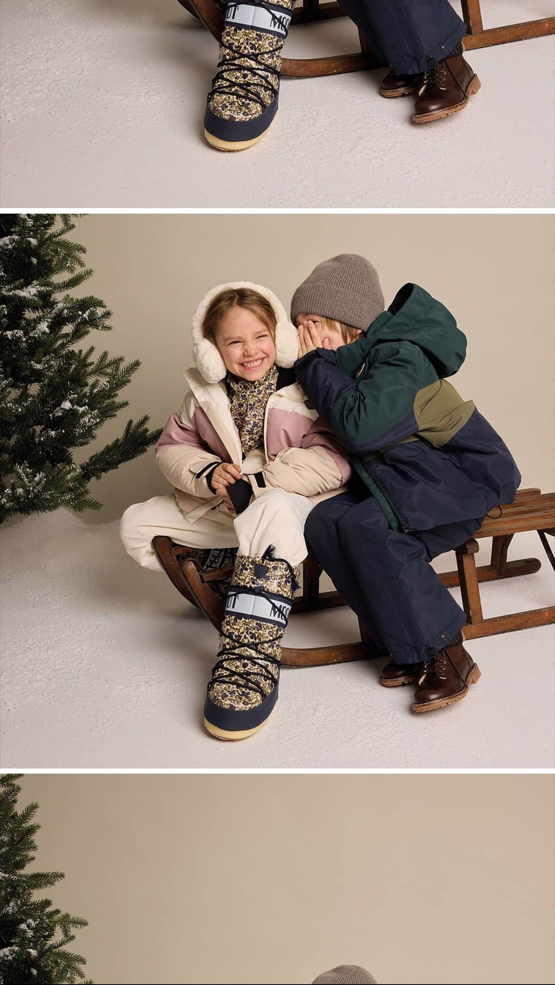 bonpointのインスタグラム：「New Bonpoint FW23 | Down the snowy cliffs with Bonpoint ⛷️​ Winter sports fans beware, our ski capsule collection is here! ​  Discover our total look to hit the slopes in style now online and in store. ​  #Bonpoint #NewCollection #SkiCapsule」