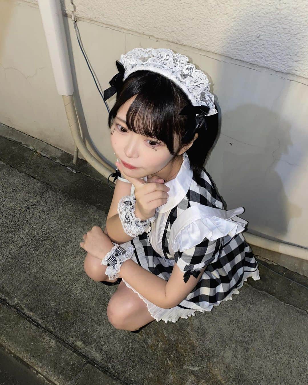 ゆめさんのインスタグラム写真 - (ゆめInstagram)「ハッピーハロウィン🎃   #ハロウィン   #コスプレ   #メイド」10月30日 23時23分 - yuyuyucyan__