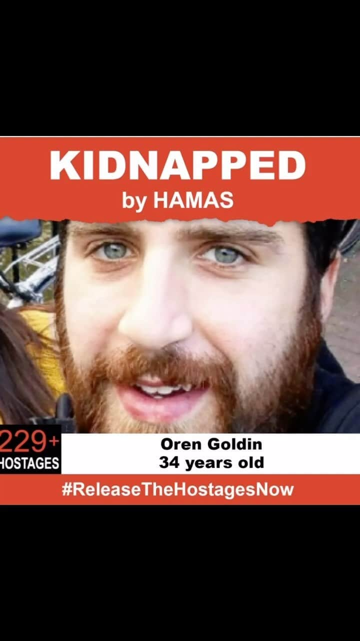 デビッド・エイゲンバーグのインスタグラム：「On October 7th, Oren Goldin was stolen from his family when Hamas terrorists invaded Israel. Oren Goldin is one of over 229 hostages being held in Gaza in unknown conditions for over three weeks. He should be  Home with his family. Release Oren Goldin now! #releasethehostagesnow #nohostageleftbehind」