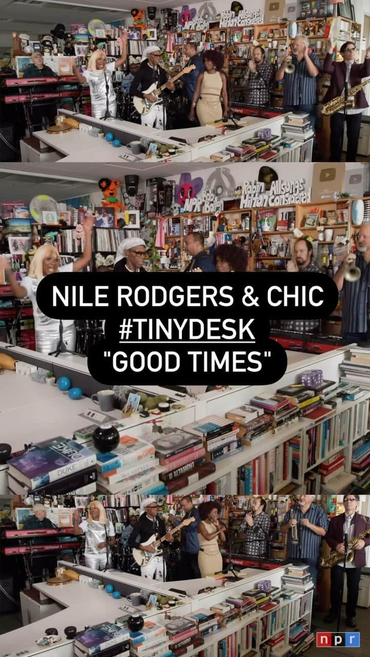 ナイル・ロジャースのインスタグラム：「Because the world needs a little sunshine ☀️ right now 🙏🏽  Share with someone that needs it.. 🕊️  Nile Rodgers & CHIC on #TinyDesk  GOOD TIMES  Watch the full episode here: https://youtube.com/nilerodgers  #LinkInBio  @nprmusic #tinydeskconcerts #tinydeskconcert #love #peace #music #repost #share」