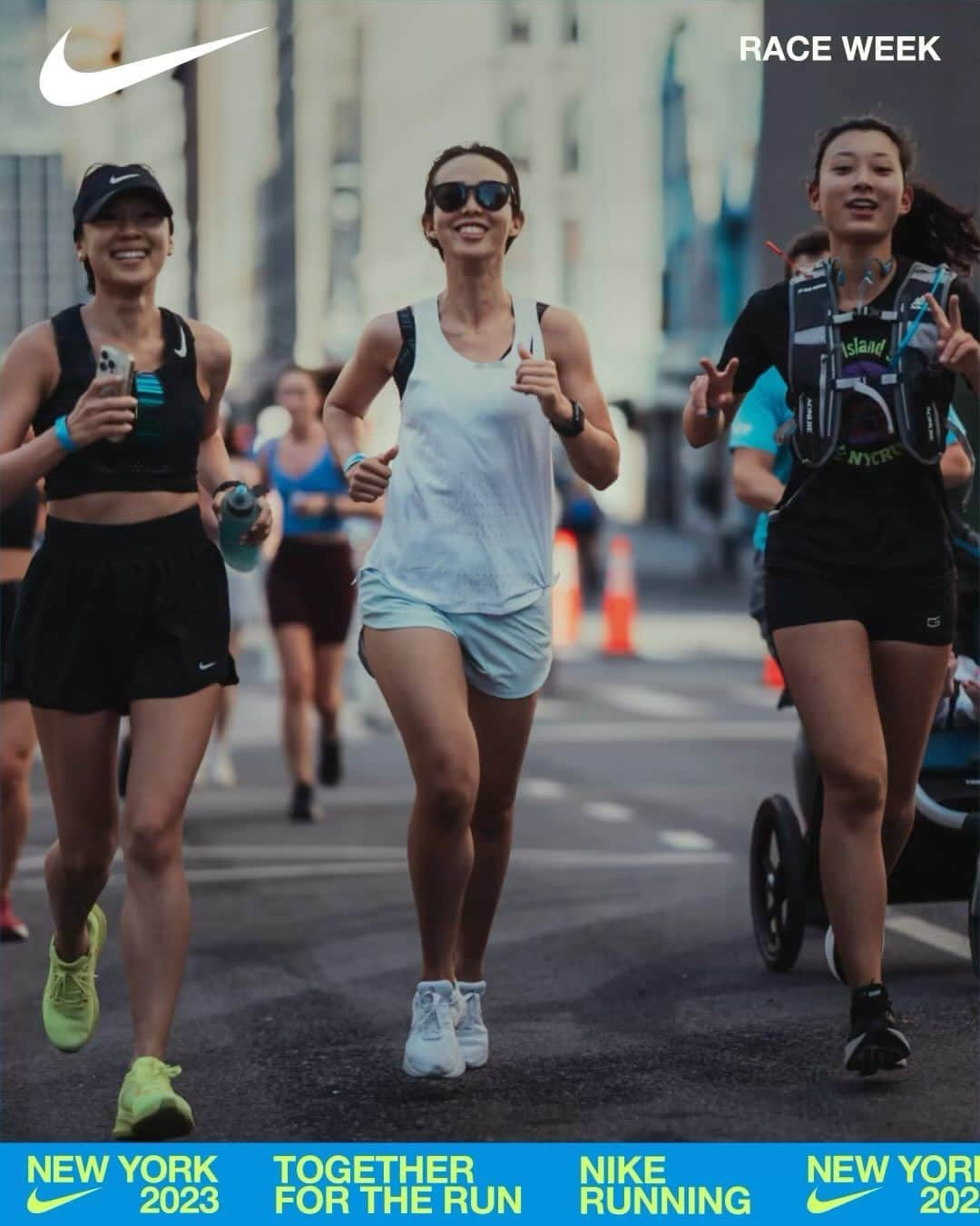 NikeNYCのインスタグラム：「NYC, it’s race week!  We have community events happening throughout the city all week. Join us as we celebrate the City and the sport that unites us. Visit Nike.com/NYC for more info.」