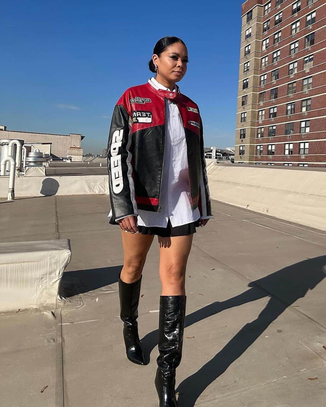 Urban Outfittersさんのインスタグラム写真 - (Urban OutfittersInstagram)「Seems like you all love this one: the iets frans... Oversized Patch Racer Moto Jacket 🏍️ tap to shop! #uocommunity   📸: @roseannegarcia0 @ashleymehtaofficial @_chanelnicoleee @_nat_brat_ @ricekidhq」10月31日 0時24分 - urbanoutfitters