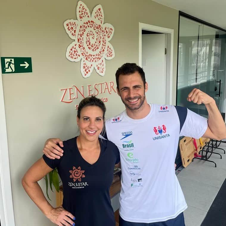 レオナルド・ジ・デウスのインスタグラム：「Agora SIMMM 🤩!!!! MÁQUINA PRONTA PARA TRABALHAR!!! Obrigado @zenestar.spa e @carolluongocozer , agora é comigo…. 🏊🏼‍♂️💨」