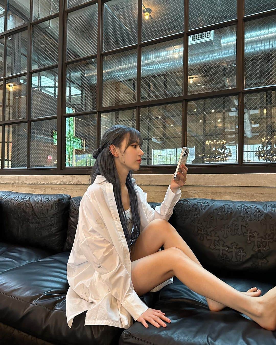 宮脇咲良のインスタグラム：「💀🩶」
