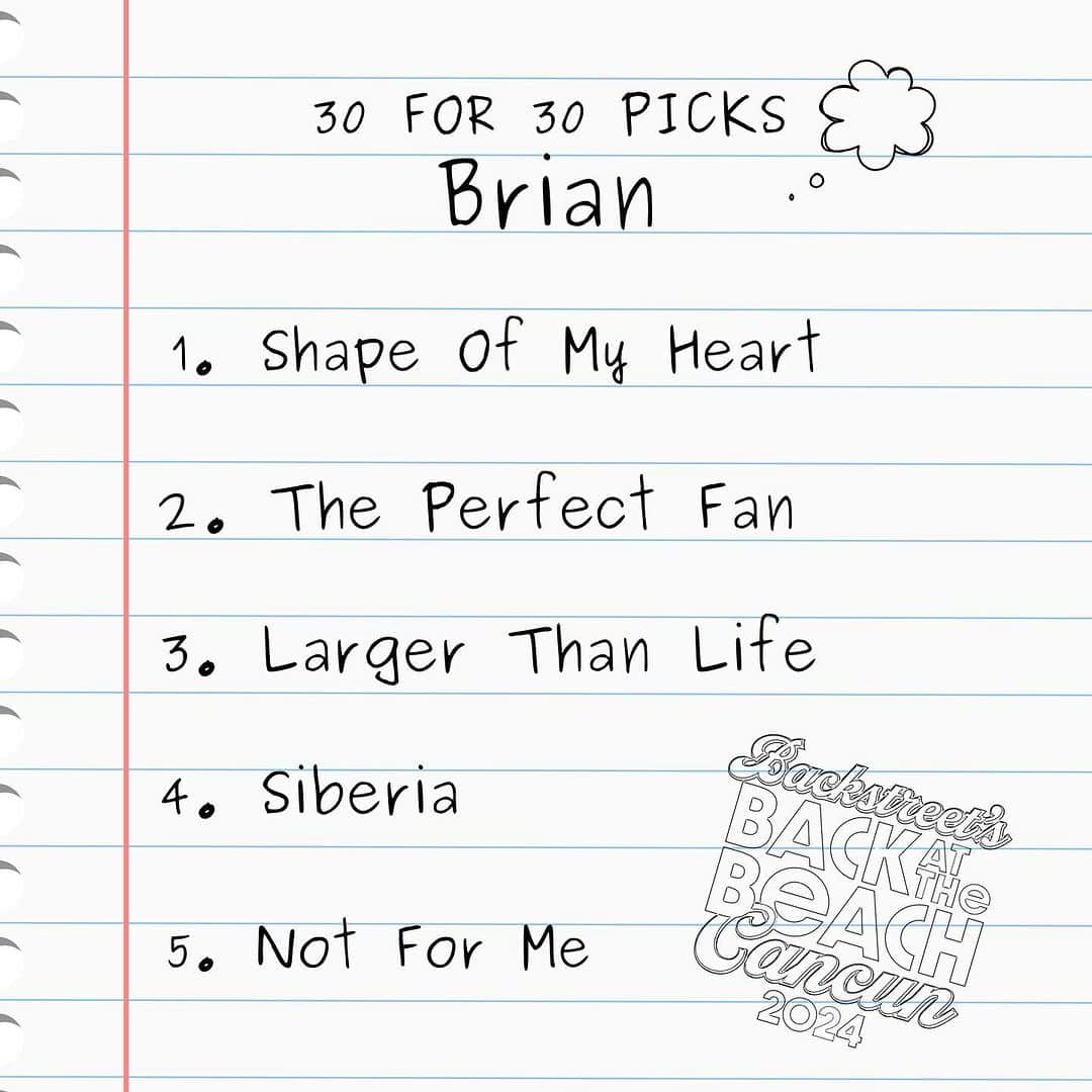 backstreetboysさんのインスタグラム写真 - (backstreetboysInstagram)「You didn’t think we’d let you have all the fun without us, did you? Here’s each of OUR top 5 picks for our 30 For 30 fan-voted setlist performance in Cancun! Only YOU will decide which picks make the list…  Voting is open to ALL package holders + attendees through November 13 at 11:59PM ET! Tickets & more info at the link in our bio.  See you on the beach! 🤫 #BSBAtTheBeach」10月31日 2時28分 - backstreetboys