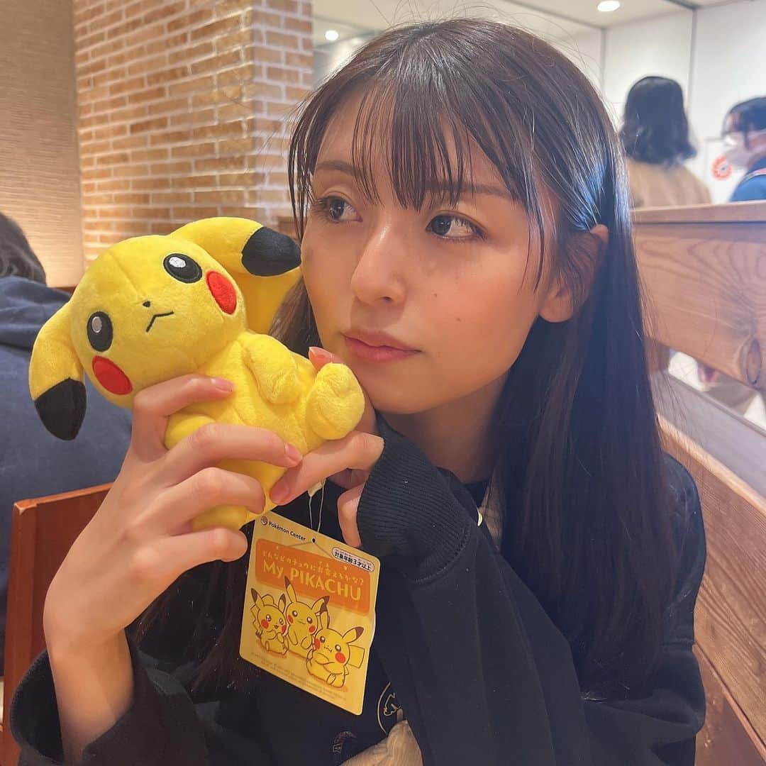 竹本茉莉のインスタグラム：「. これはポケセンを巡って新しい子たちをゲットした日です⚡️ #mypikachu」