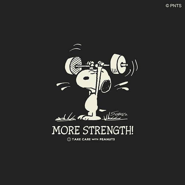 スヌーピーのインスタグラム：「Mondays require more strength!」