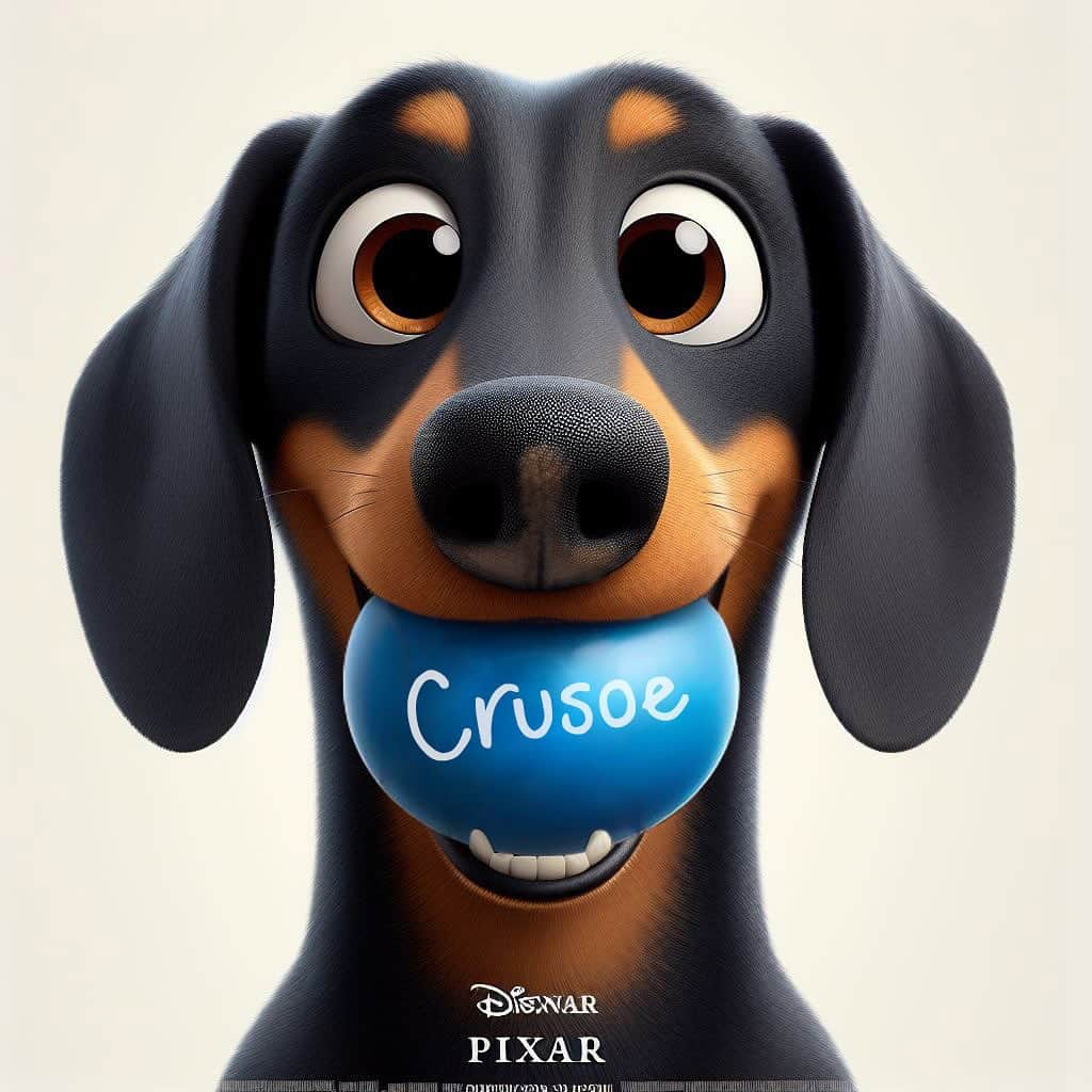 Crusoe the Celebrity Dachshundのインスタグラム：「“Which movie would you watch first? I could still make a million more of these!..” ~ Crusoe  #disneypixar #bingai #disneymovie #dachshunds」