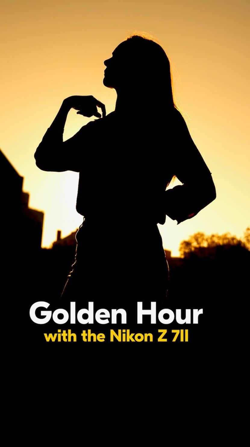 NikonUSAのインスタグラム：「Golden hour is the vibe ✨ Save these 5 tips to try for your own dreamy photos – from a glowing backlight portrait to silhouettes. Give this a shot during your next shoot, then tag us in your best golden hour photos & videos with #NikonCreators to be featured!   #Nikon #Z7II #GoldenHour #MagicHour #Photography #PortraitPhotography」