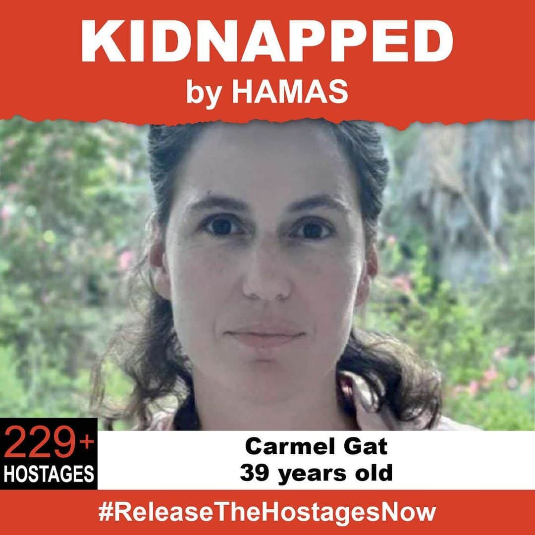 ジューン・ダイアン・ラファエルさんのインスタグラム写真 - (ジューン・ダイアン・ラファエルInstagram)「Carmel was kidnapped by Hamas terrorists that invaded Israel on October 7th. She is one of over 229 hostages being held captive in Gaza in unknown conditions for over three weeks.  She needs to be safely released!  Release Carmel now! #ReleaseTheHostagesNow #NoHostageLeftBehind」10月31日 4時37分 - junediane