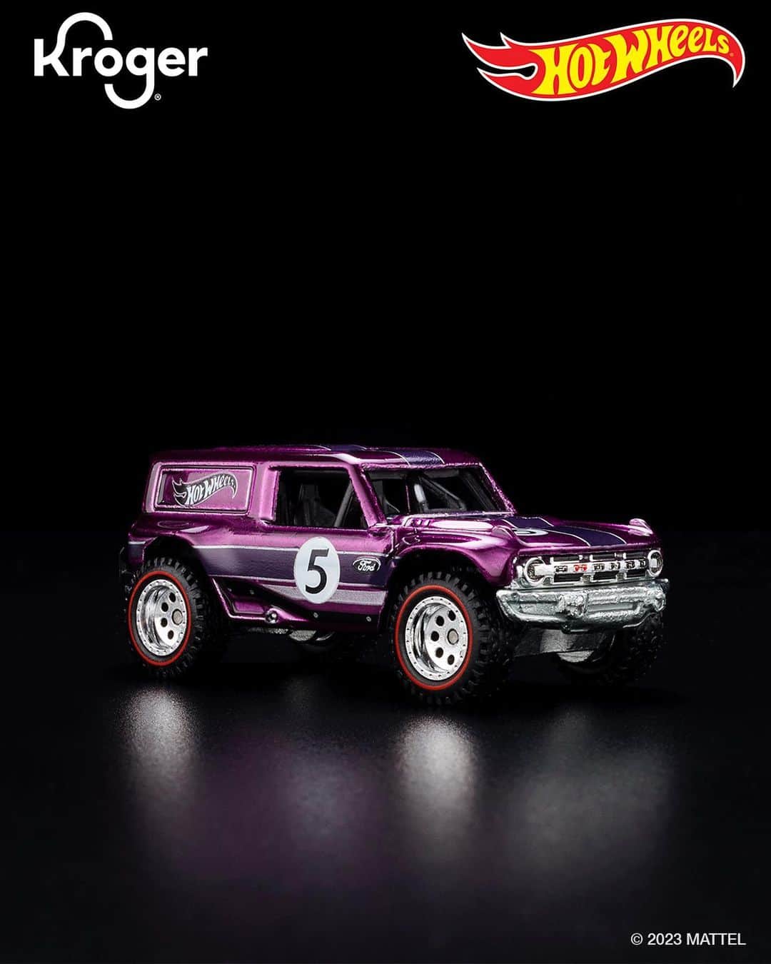 Hot Wheelsのインスタグラム：「We think it’s time for an off-road rugged adventure. 🏔 Get your hands on this Ford Bronco R when you buy $20 of die-casts at Kroger. #HotWheels」