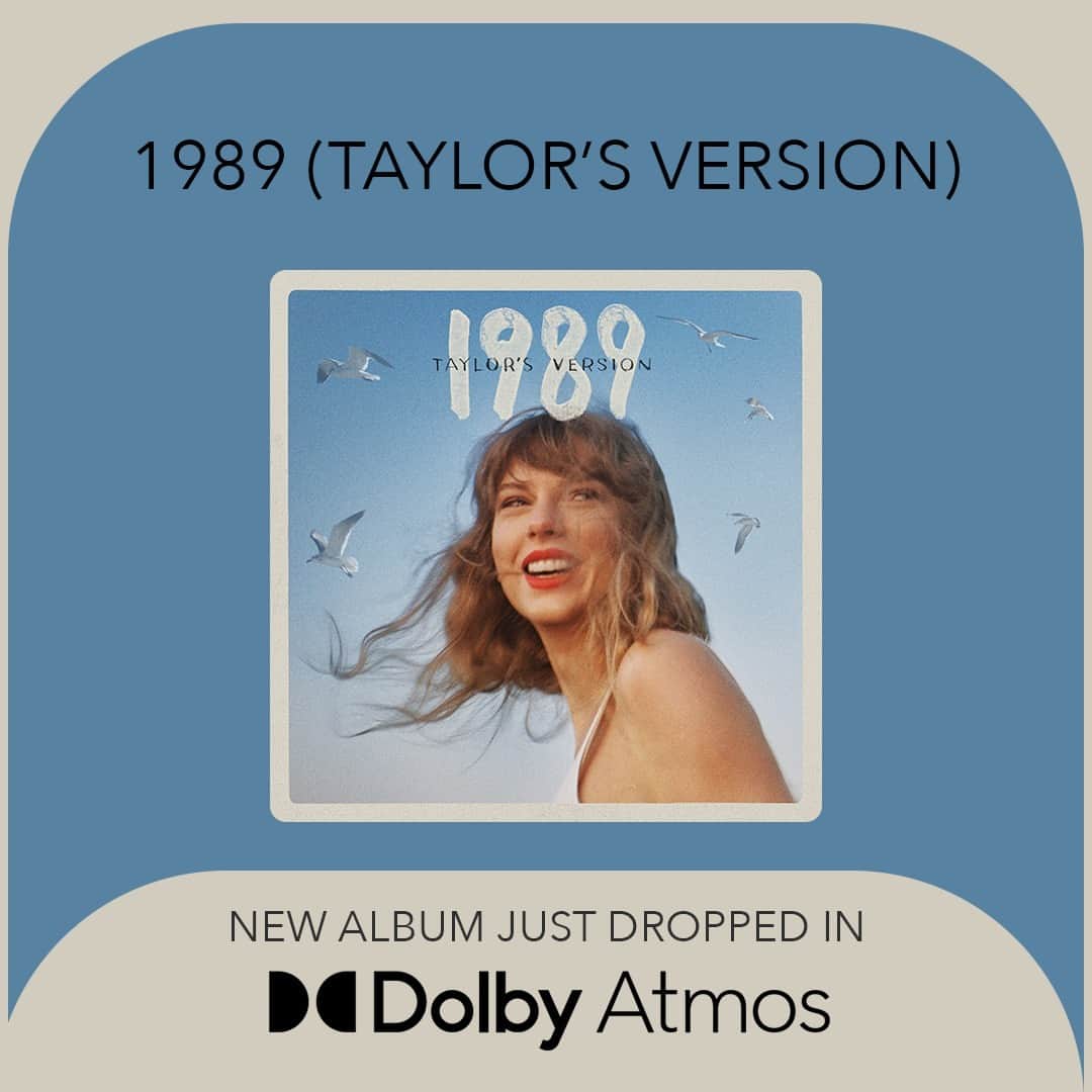 ドルビーラボラトリーズのインスタグラム：「I wish you would listen to #1989TaylorsVersion in #DolbyAtmos🩵」