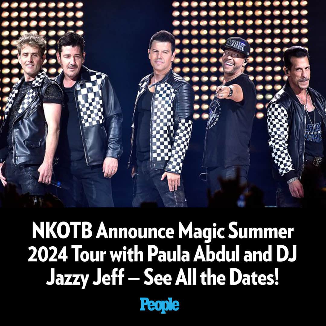 People Magazineさんのインスタグラム写真 - (People MagazineInstagram)「The New Kids on the Block are bringing the magic back to their fans! 🎤 On Monday, the band announced they are hitting the road for The Magic Summer 2024 Tour, a nostalgic nod to their record-breaking stadium tour in 1990. They will be joined by DJ Jazzy Jeff and Paula Adbul.  Tap our bio link for dates + details! | 📷: Getty」10月31日 6時03分 - people