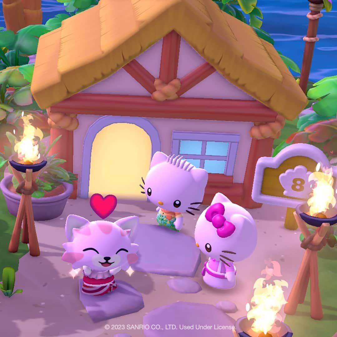 Hello Kittyさんのインスタグラム写真 - (Hello KittyInstagram)「Home sweet home 🏠️💕 The latest update lets you claim a cabin - and invite friends over to decorate their own Friend Cabins on your island! ⁠ ⁠ Play #HelloKittyIslandAdventure on #AppleArcade 🕹️ Link in bio. ⁠」10月31日 6時00分 - hellokitty