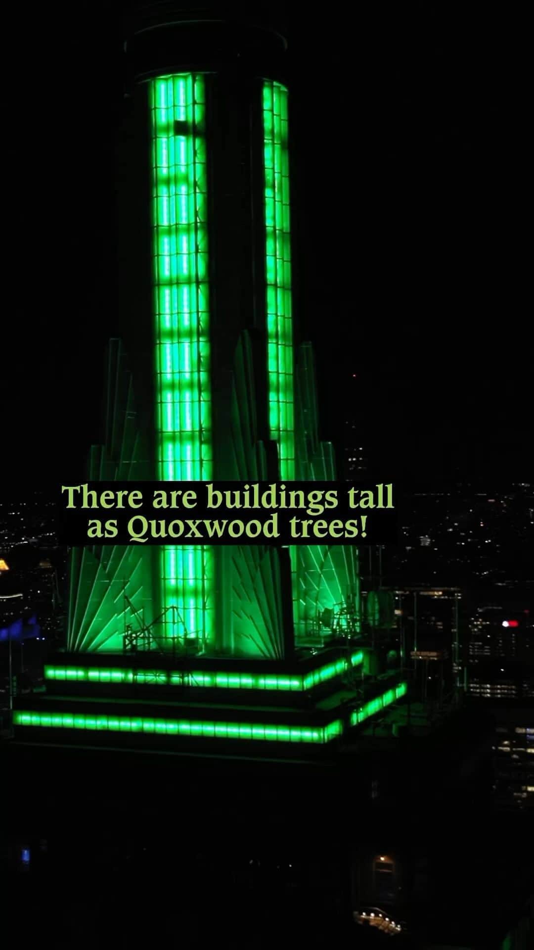 Empire State Buildingのインスタグラム：「Shining in green tonight in celebration of @wicked_musical’s 20th anniversary! 🟢」