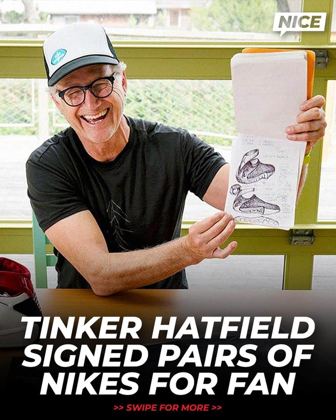 Nice Kicksのインスタグラム：「Tinker Hatfield is so real for this 🔥🔥 (via @sneakerphetish)」