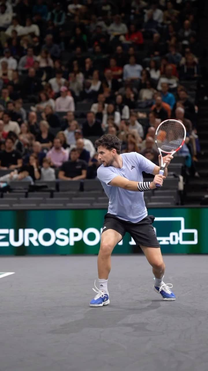 ドミニク・ティエムのインスタグラム：「Poetry in motion ✨  #RolexParisMasters」