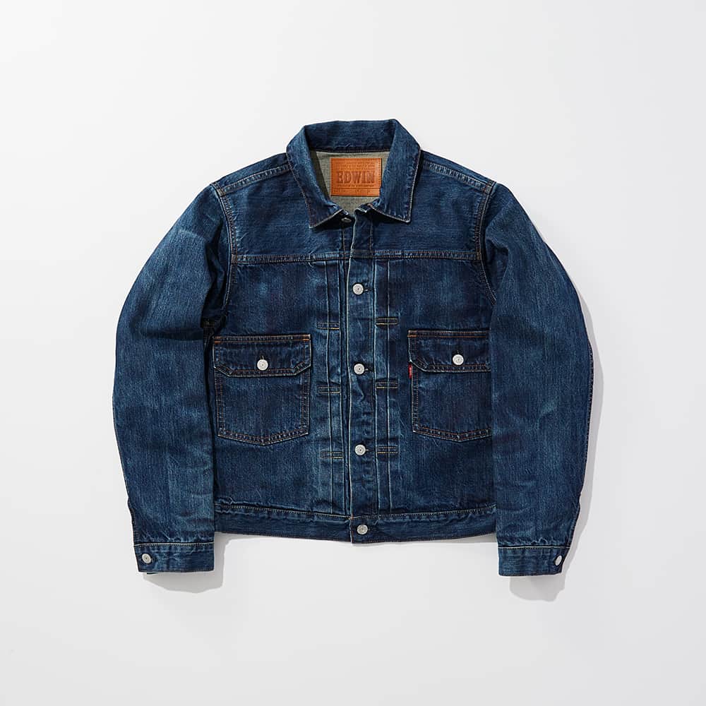 EDWINのインスタグラム：「「穿きつぶせ、ヴィンテージ」 90年代を代表する品番、EDWIN505が復活。  ジーンズのコンセプトと同じく、 1950年代にインスパイアされた フィット、ディテールを再現した デニムジャケットが登場。」