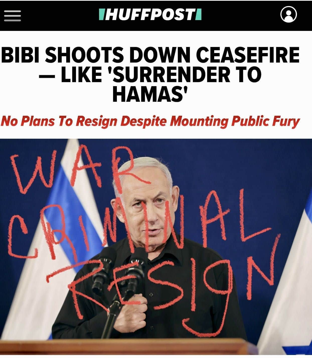 ロージー・オドネルのインスタグラム：「RESIGN BIBI #HUMANITARIAN #PAUSE」