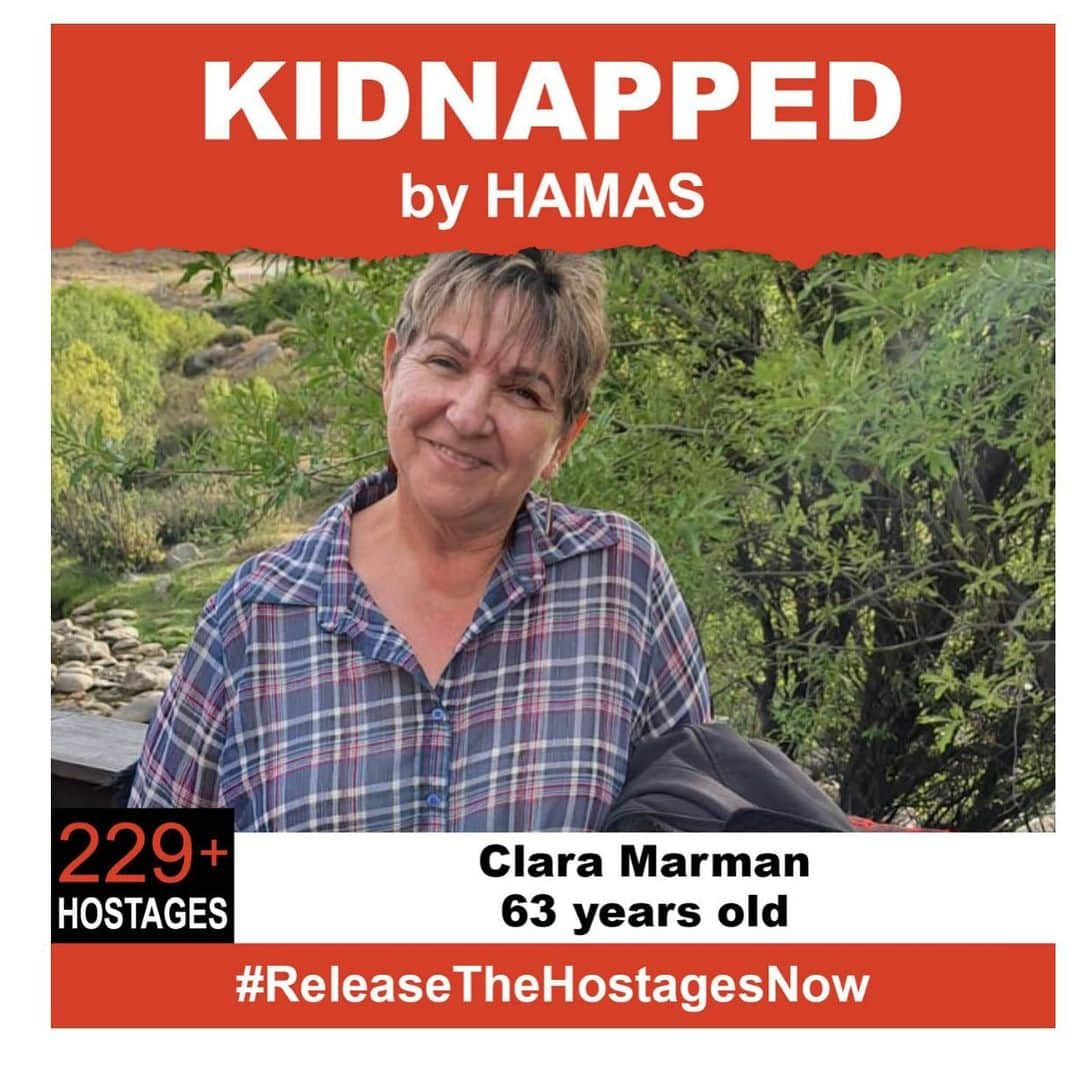 ビジー・フィリップスのインスタグラム：「On October 7th, 63 year old Clara Marman was stolen from herfamily when Hamas terrorists invaded Israel. Clara is one of over 229+ hostages being held captive in Gaza in unknown conditions for over three weeks. She should be home with her family.  Release Clara now!  #ReleaseTheHostagesNow #NoHostageLeftBehind」