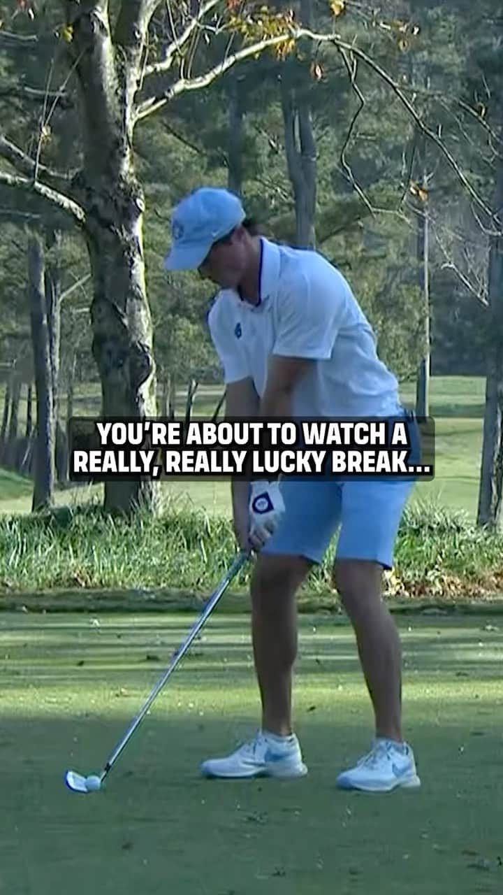 チョン・インジのインスタグラム：「A little bit of luck! ☘️   #NCAAGolf | Golf Channel」