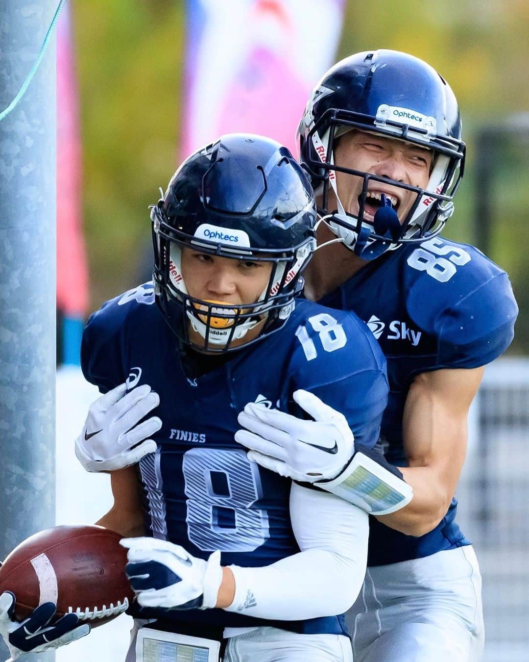 のインスタグラム：「〈 𝐏𝐋𝐀𝐘𝐁𝐀𝐂𝐊 〉  🎥 10.22(日) vs otonari福岡SUNS  - 𝐓𝐎𝐔𝐂𝐇𝐃𝐎𝐖𝐍 - WR #18 三木 達也  𝙉𝙀𝙓𝙏 𝙂𝘼𝙈𝙀 - - - - - - - - - - - - - - -  🗓 11月4日(土) 15:00 Kickoff  🏟 MKタクシーフィールドエキスポ  🆚 アサヒビールシルバースター  🎫 クーポンコード：finies - - - - - - - - - - - - - - - - - - - - - -  #エレコム #神戸 #ファイニーズ #elecom #kobe #finies #エレコム神戸ファイニーズ #xleague #Xリーグ #americanfootball #football #アメリカンフットボール #アメフト」