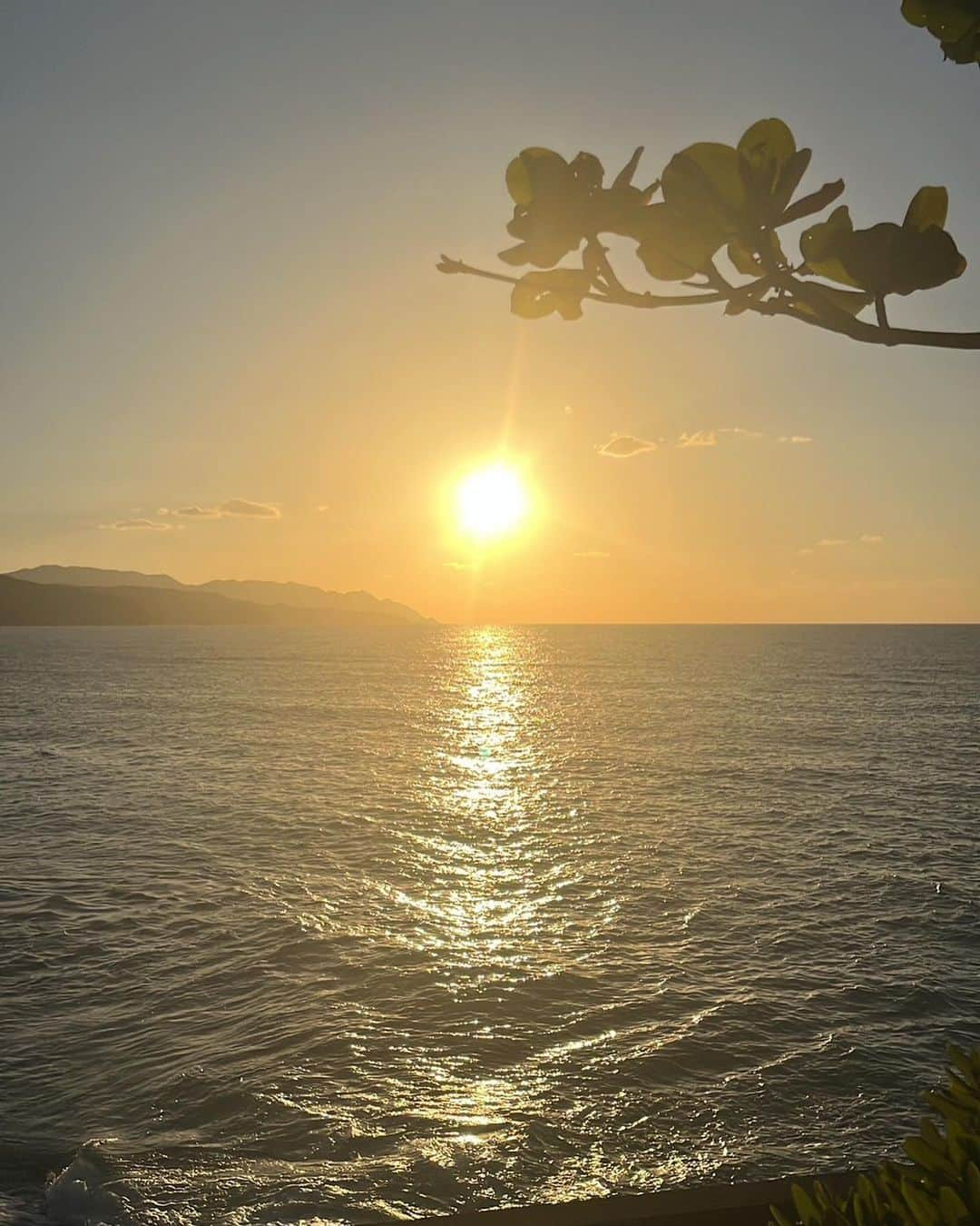 大竹しのぶのインスタグラム：「奄美大島の海です。  夕日が沈むのを見て、そして月が昇るのを見ました。  海は広いな大きいなあ 月は昇るし〜、陽は沈むぅ〜😊だ‼️  島の人々も、優しくて、穏やかで、みんな友達の様で。  バルーも何だか若くなってた😊  自然の力ってすごいなあ。  #大竹しのぶ」