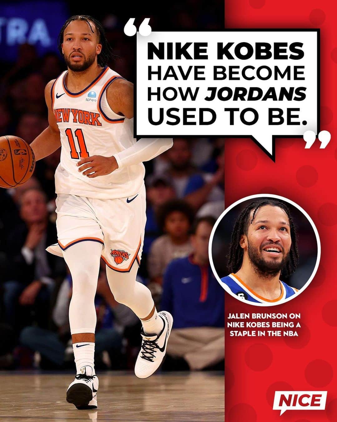Nice Kicksのインスタグラム：「You agree with Jalen Brunson on this one? 🤔 Full interview with @jalenbrunson1 at the LINK IN BIO 📲」
