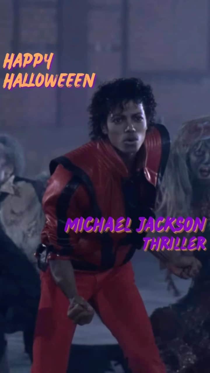 ソニー・ミュージック洋楽のインスタグラム：「#ハロウィン に聴きたい名曲といえば…🎃  ゾンビ・ダンスで一世を風靡した #マイケル・ジャクソン の「スリラー」🕺  歴史に残る超名作MVを観ながら #おうちハロウィン を過ごすのも素敵かも？  #halloween #halloween2023 #MichaelJackson #MJ #kingofpop #thriller #ハロウィーン #スリラー #マイケルジャクソン #ダンス #ゾンビ #ゾンビダンス」