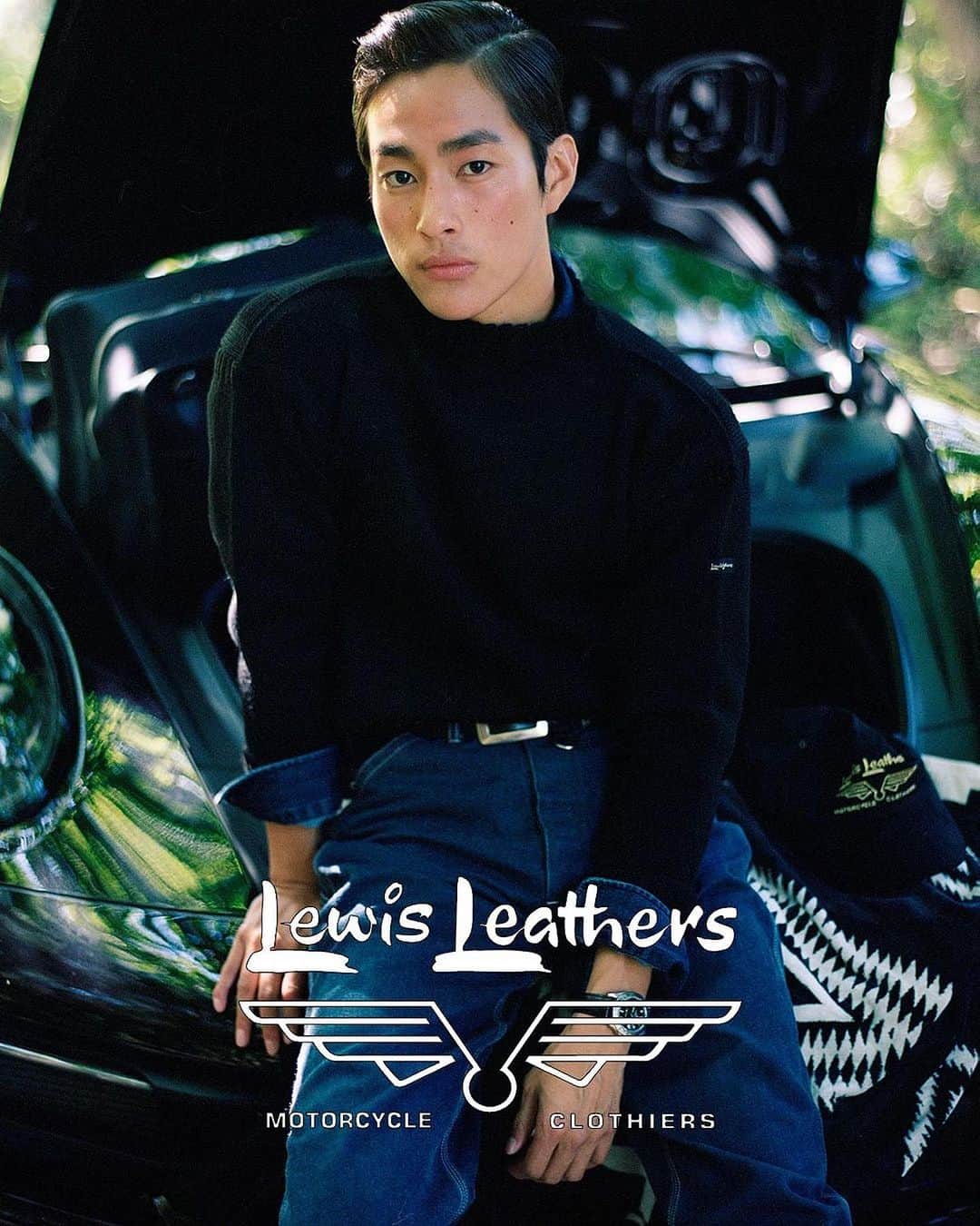 Shun Watanabeのインスタグラム：「@hideandride_official  23 F/W Lookbook Taejun @300ver Joji @jojiwise_ in @LewisLeathers photographer Nikolai Ahn @nikolaiahn  stylist Shun Watanabe @shun_watanabe  hair Jeon Suni @jeonssuni make-up  Oh Seong Seok @ohseongseok special thanks to Hak @kr_hak @hieukkieuk #hideandride #lewisleathers」