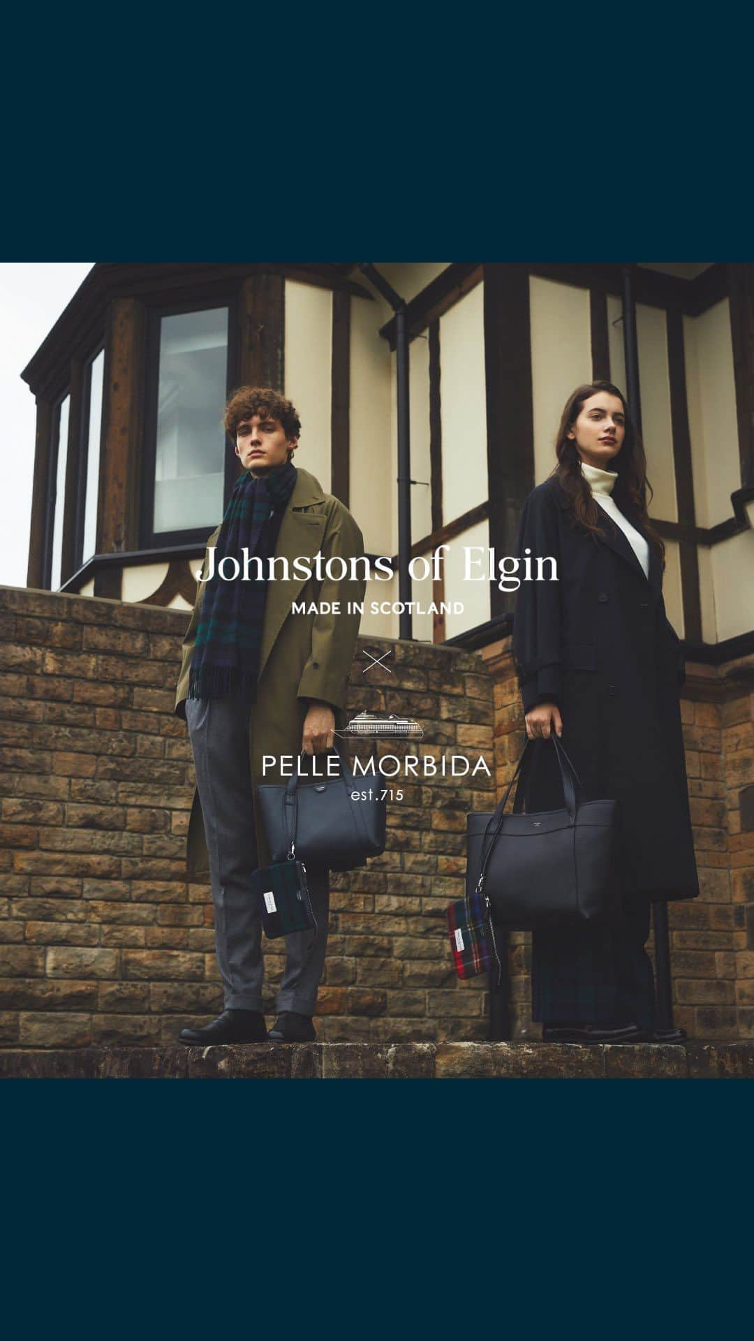 PELLEMORBIDA_Officialのインスタグラム：「Johnstons of Elgin × PELLE MORBIDA   ┈┈┈┈┈┈┈┈┈┈┈┈┈┈┈┈   1797年、スコットランド北東に位置するエルガンで創業した老舗ブランドJohnstons of Elgin（ジョンストンズ オブ エルガン）とのコラボレーションアイテムが登場。 @johnstonsofelgin.jp　   ┈┈┈┈┈┈┈┈┈┈┈┈┈┈┈┈   発売日: 2023年11月1日（水）   取扱店舗: PELLE MORBIDA 公式オンラインストア PELLE MORBIDA 直営店 BRITISH MADE 渋谷店 BRITISH MADE 横浜店 BRITISH MADE 大阪店    #pellemorbida #ペッレモルビダ #モルビダ  #Johnstonsofelgin #johnstons #ジョンストンズオブエルガン #ジョンストンズ  #madeinjapan #japanmade #日本製」