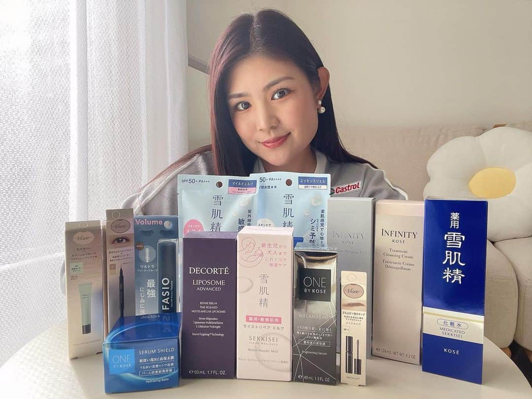 倉田珠里亜のインスタグラム：「. KOSE様からたくさんの商品を提供していただきました☺️💐  なんと言っても私のオススメはリポソームアドバンストリペアセラム！！ もっちりしっとりツルッとお肌になる！！！！ とってもオススメです🤩🤩(もう買い足そうかと思ってるくらい)  これから乾燥シーズン突入なのでしっかり保湿していきましょー🥚  今回も素敵な企画をありがとうございました❣️ ( @ladygo.golf )  #目指せゆでたまご」