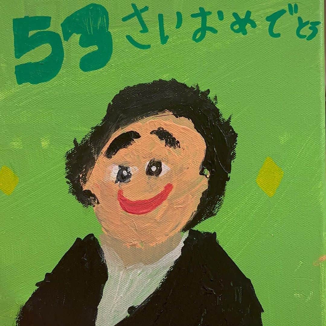 池田鉄洋のインスタグラム：「ムスメからこんなプレゼントをもらった  う、なかなか、いい味だしてるじゃねーか  おとーちゃん、負けじと、いい味だすよ！」
