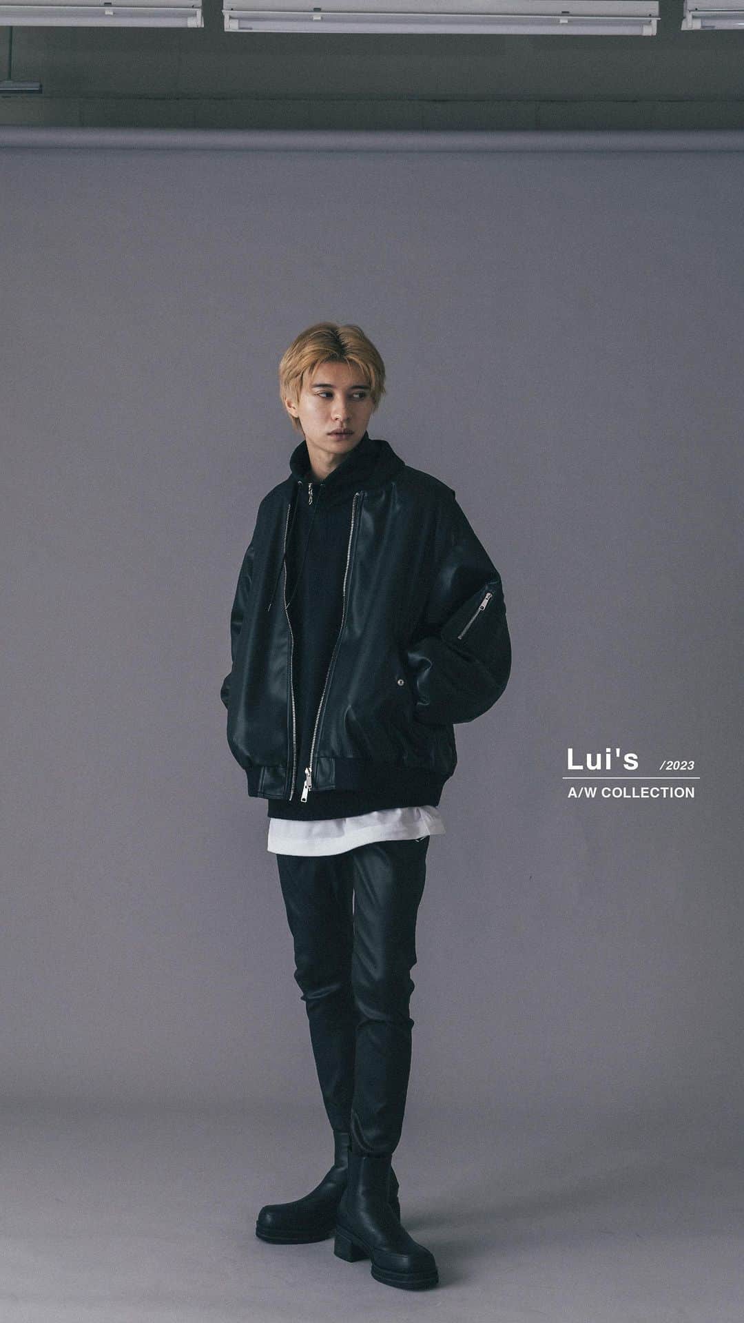 Lui's Lui's official instagramのインスタグラム：「recommend item  ◻︎ Faux leather MA-1 ¥29,700 + tax  【デザイン】 MA-1をフェイクレザーで表現した、フェイクレザーMA-1。 通常のブルゾンよりも身幅を広く取っており、大きくゆったり着て頂けます。 通常のMA-1のサイズより2サイズアップで大きく着た見た目になるようにサイズを調整。 袖はリブになっており、フロントにはフラップポケットを配置。 背面には、アクションプリーツを施しており、立体感のあるデザインに。 ※アクションプリーツは、本来レザーのバイカージャケットに見られるディテールで肩回りの可動域を確保するデザインです。  #レザージャケット #ジャケットコーデ #ブルゾンコーデ #ブルゾン」
