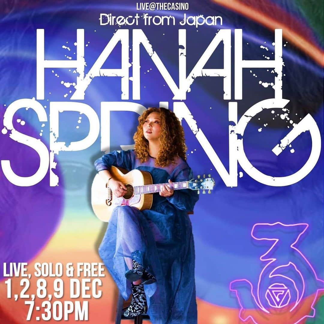 HanaHさんのインスタグラム写真 - (HanaHInstagram)「12/1.2.8.9 acoustic solo 4nights in Cairns お近くのお友達にお伝えいただければ幸いです！  Address: The Reef Hotel Casino, 35-41 Wharf St, Cairns  QLD  4870  www.reefcasino.com.au/venue/BAR36  Direct from Japan, Hanah Spring singer song writer graces the BAR36 stage in December.   Enjoy the chilled Jazz & Soul vibes, live & acoustic, as Hanah takes you on a musical journey like no other.  Hanah has opened for international artists such as Erykah Badu, The Roots, Musiq Soulchild and many more,  as well as joining the national tour on stage with Japanese R&B sensation “Misia”.  Hanah performs as a solo musician at venues and festivals throughout Japan and abroad and has just released her debut album “SOZO” live at “Billboard Live Yokohama”.  So, order some dishes from Soy Kitchen, dine in BAR36 and catch Hanah Spring live & chilled….1,2,8,9 December from 7:30pm only at The Reef Hotel Casino.」10月31日 19時57分 - hanah_spring