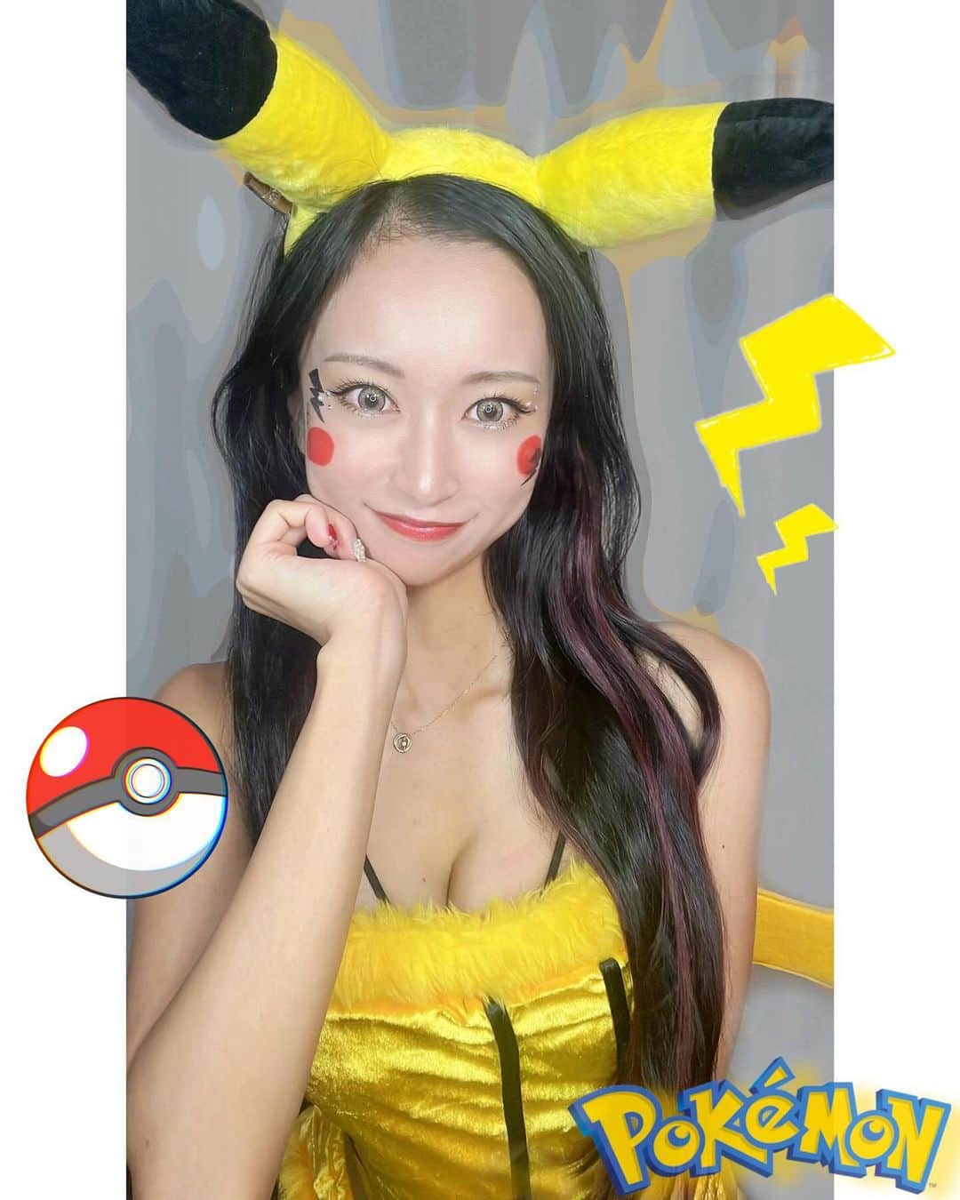 だふちゃん 。さんのインスタグラム写真 - (だふちゃん 。Instagram)「⚡️ ⚡️  happy Halloween🎃  #ポケモン #ピカチュウ #コスプレ #pokemon #pikachu #halloween」10月31日 20時00分 - a19950827a