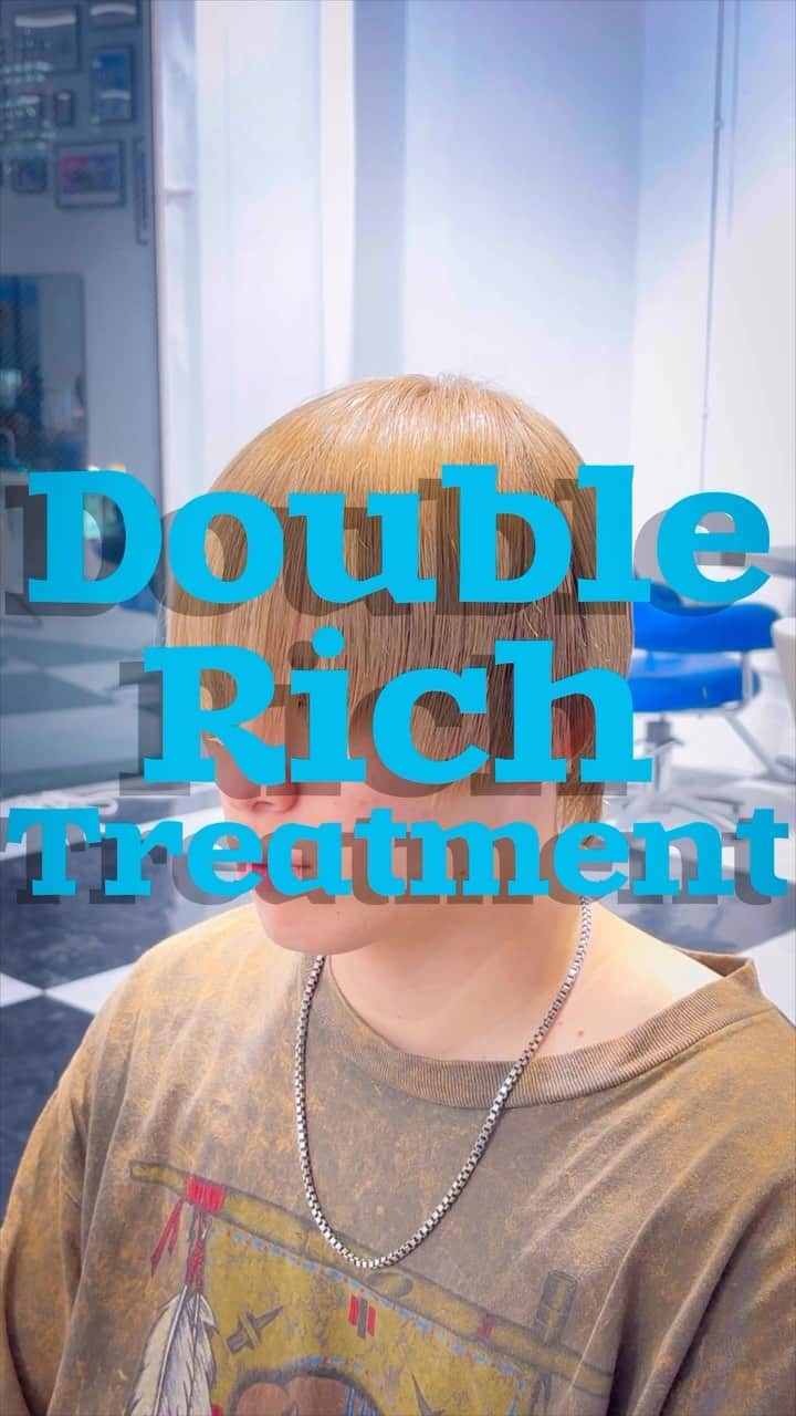 島崎力斗のインスタグラム：「New Treatment Menu🫧  【 Double Rich  Treatment】  〜POINT〜 弱った髪にハリとコシを与えてくれてパーマやカラーを綺麗に保てる。  アイロンやドライヤー等の熱ダメージを防いでくれるのでアイロンセットのクオリティUP。  艶感、潤いがプラス  ダブルリッチトリートメント　ホームケア付き 　　　　　　　price¥8800（税込）  #トリートメント#treatment #メンズヘア #メンズ髪型 #メンズスタイル #束感 #メンズパーマ #メンズカラー #アップバング #スパイラルパーマ #ツイストパーマ #ハイライト #ハイトーン#ヘアセット#weaving#highlight#hairset #oceantokyo#表参道美容師#原宿美容師#美容師 #島崎力斗」