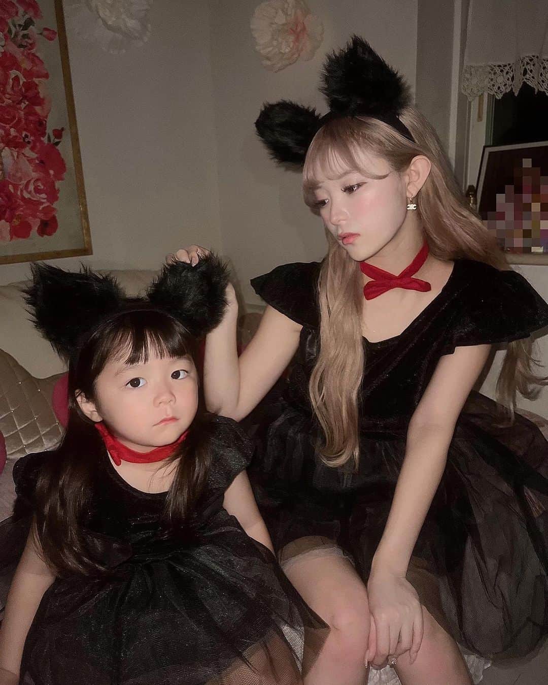 松田聖菜さんのインスタグラム写真 - (松田聖菜Instagram)「happyHalloween🖤🖤🖤  今年のハロウィンはららとネコ魔になってみた🖤」10月31日 20時13分 - seinaaa_0318