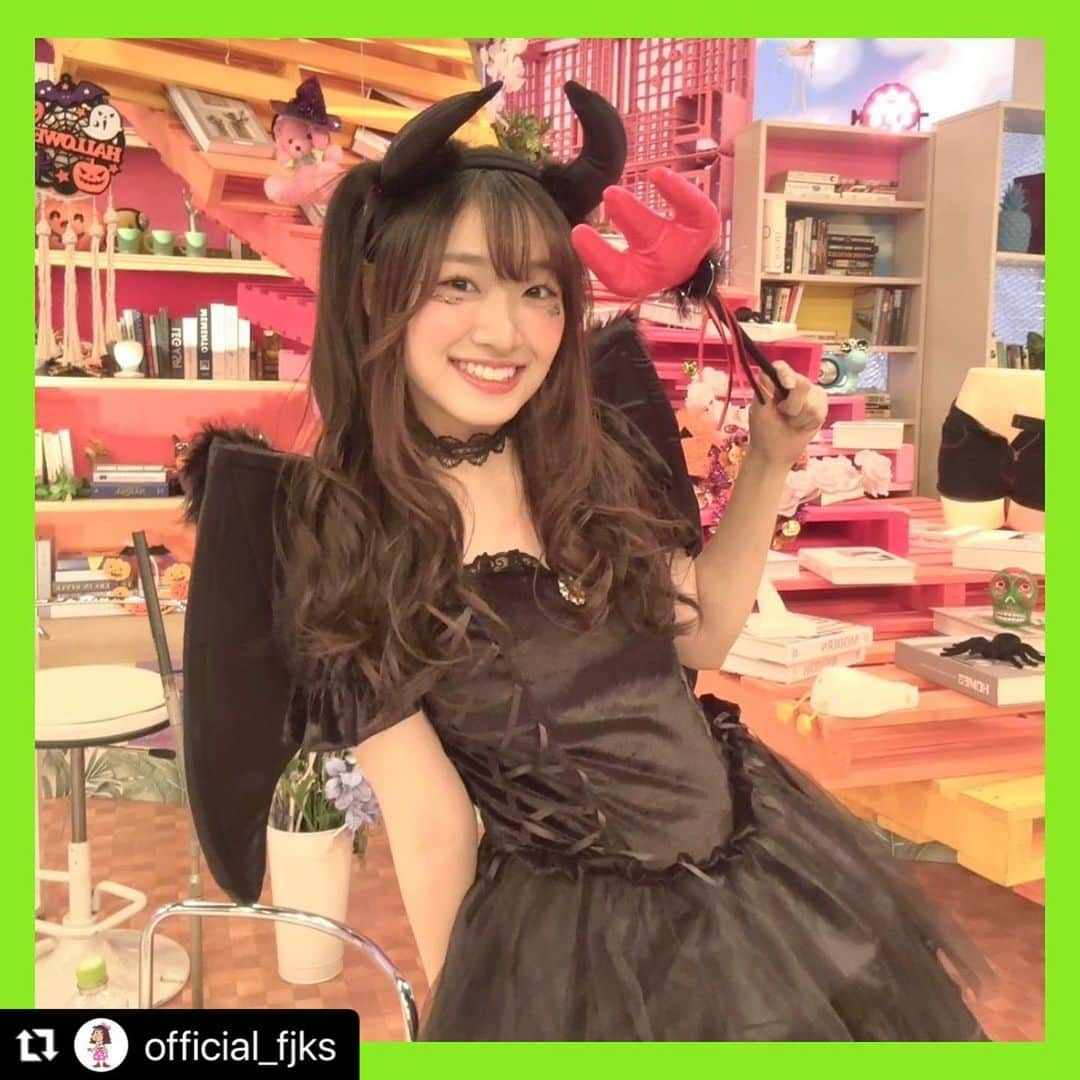 鈴木心緒さんのインスタグラム写真 - (鈴木心緒Instagram)「はっぴーはろうぃん👿🎃👻  #ハロウィン #オールナイトフジコ #コスプレ #仮装 #悪魔 #鈴木心緒   #Repost @official_fjks with @use.repost」10月31日 20時30分 - love__319.k.s