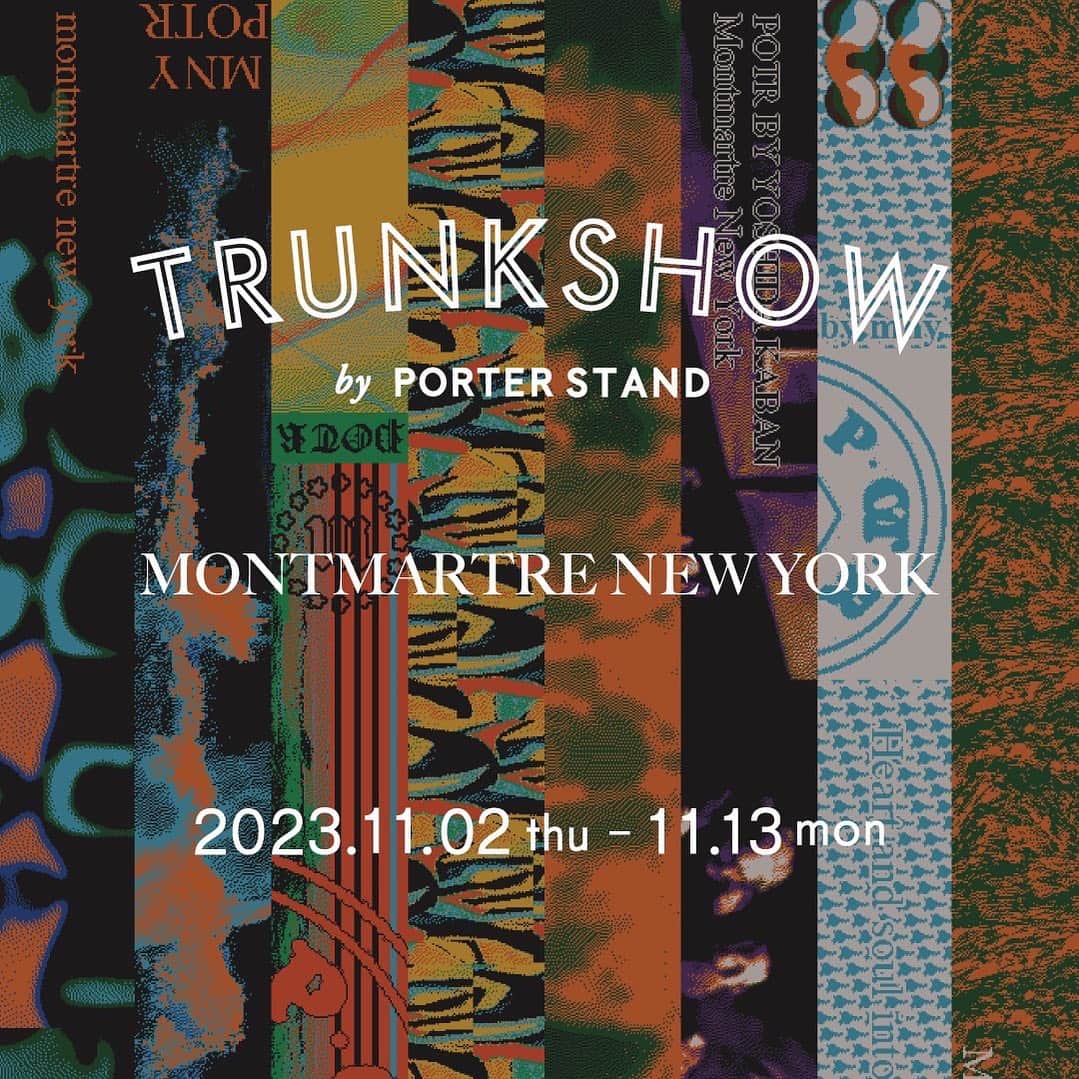 PORTER STANDのインスタグラム：「⁡ Montmartre New York × POTRの発売を記念したイベントを下記店舗にて開催します。 ⁡ ＜開催期間＞ 2023年11月2日（木）～13日（月） ＜開催店舗＞ PORTER STAND（新宿・京都） 「Montmartre New York TRUNK SHOW」by PORTER STAND ⁡ POTR 名古屋 「Montmartre New York POP UP CORNER」＠POTR NAGOYA ⁡ 「Montmartre New York」の多彩なスカーフの中から異なる柄を組み合わせてポケットやメインの素材として採用したバッグと、POTRオリジナルデザインのスカーフを含むスペシャルコレクションを発売します。 ⁡ ぜひこの機会にお立ち寄りください。 スタッフ一同、皆様のご来店を心よりお待ちしております。 ⁡ #potr #onestitchforlife #ピーオーティーアール #yohsidakaban #吉田カバン #montmartrenewyork #モンマルトルニューヨーク」