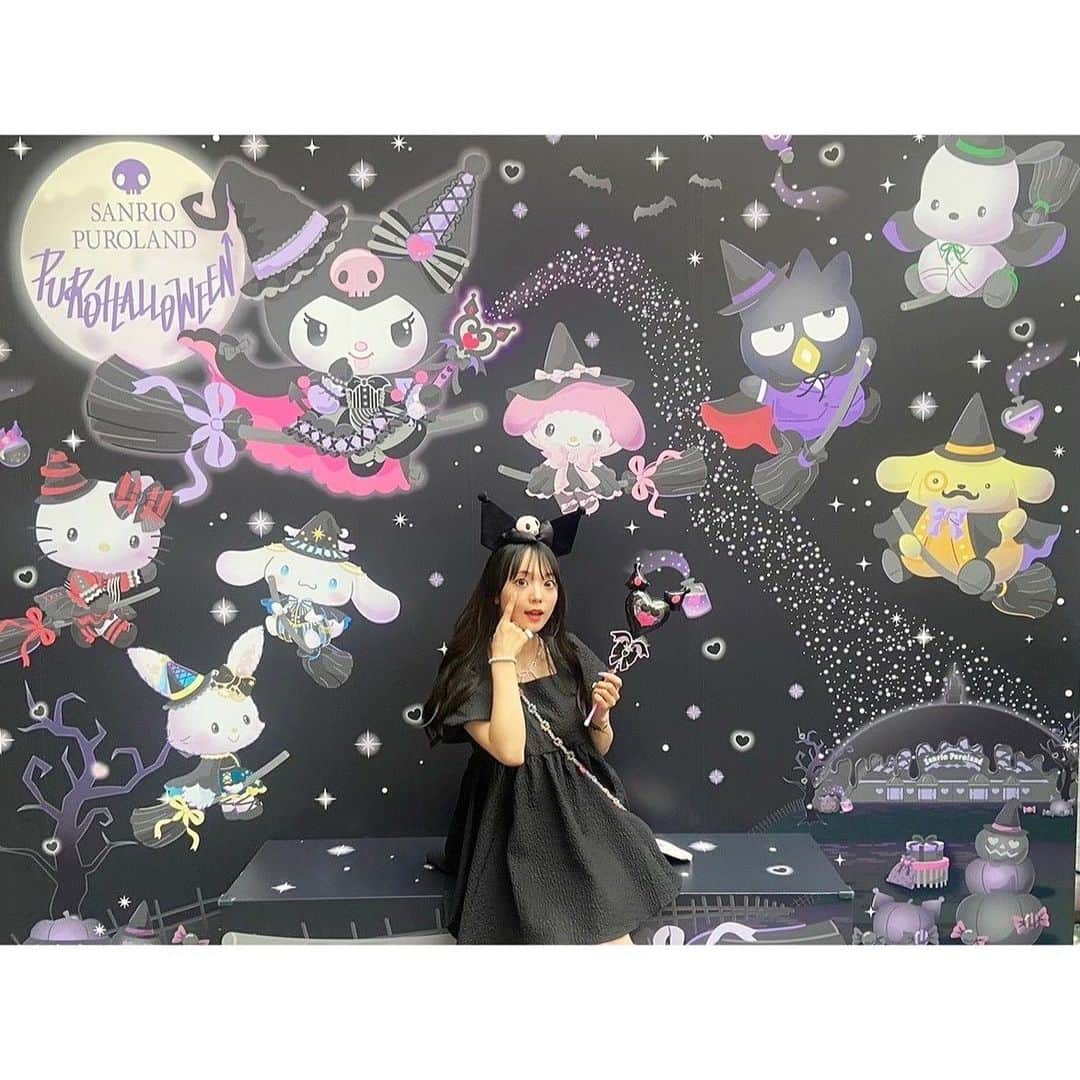 澤田美晴のインスタグラム：「HAPPYHALLOWEEN🖤🖤🖤 そして、クロミちゃんハッピーバースデー🖤⭐︎  わたしのインスタのハロウィンはやっぱりサンリオでしょ🫶🏻🖤🖤🖤 今年のピューロハロウィンさいっこうだった！！！！！🖤  パレードがもう素敵すぎて！！！ クロミちゃん最強🖤⭐︎ なりたい自分になっちゃおうよー！っていうテーマが最高だった😭🖤 悔いがないくらい今年は堪能できて満足満足🫰🏻🖤🖤🖤」
