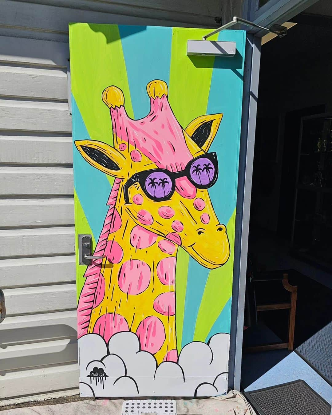 MULGAさんのインスタグラム写真 - (MULGAInstagram)「I've been painting heaps of doors and murals at schools lately 🚪🚪🚪⁣ ⁣ These are all the doors from my recent door painting project at Malabar Public School 🐨🦩🐯🦒🦍🐸🦈⁣ ⁣ Big thanks to Kristy and the crew at Malabar Public School for getting me back for more art making. ⁣ ⁣ Hit my up for a no obligation quote for some Mulga paint action at your school⁣ 🎨😎🎨」10月31日 13時46分 - mulgatheartist