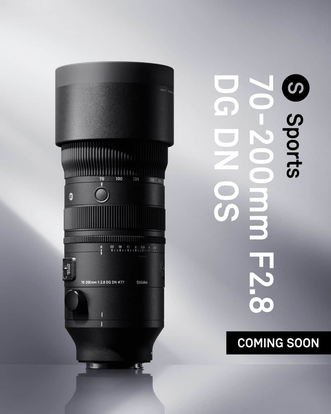 Sigma Corp Of America（シグマ）のインスタグラム：「COMING SOON: The SIGMA 70-200mm F2.8 DG DN OS | Sports, a premium, large-aperture zoom lens for full-frame mirrorless cameras. In addition to the expressive imaging capabilities thanks to the latest optical design, this lens offers a high level of performance and features that meet the expectations of professionals in both still and video, including high-speed autofocus with HLA (High-response Linear Actuator), optical stabilizer with the latest algorithm "OS2", and the superior weather resistance of SIGMA's Sports line. Coming for Sony E-mount & L-Mount.  Check slide 2 for a few official specs, and get ready to put this lens to work in December 2023!  ▶️ LINK IN OUR BIO ◀️ to learn more, or go to:  🔗 bit.ly/sigma-70-200mm-nov-fb  #SIGMA #SIGMA70200mmSports #SIGMASports #SIGMADGDN #sigmaphoto #sigmalens #sigmalenses #photography #telephotolens #zoomlens #Emount #Lmount #mirrorless #fullframe #newproduct #comingsoon」