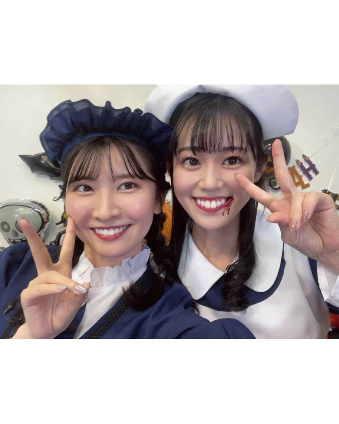 駒木結衣さんのインスタグラム写真 - (駒木結衣Instagram)「🎃🪄  ハロウィン配信、第4部はももぴんがとにかく可愛い😮‍💨💉 スタッフさんも色々な準備をしてくださり、楽しい時間でした✴︎(あっち向いてホイをうまくやるコツって…🤯)  ヘアメイクは @milky0804s さん❤︎ アーカイブも残っているのでぜひ😈  #ハッピーハロウィン #ナースさんとホテルメイド」10月31日 15時00分 - komaki_yui