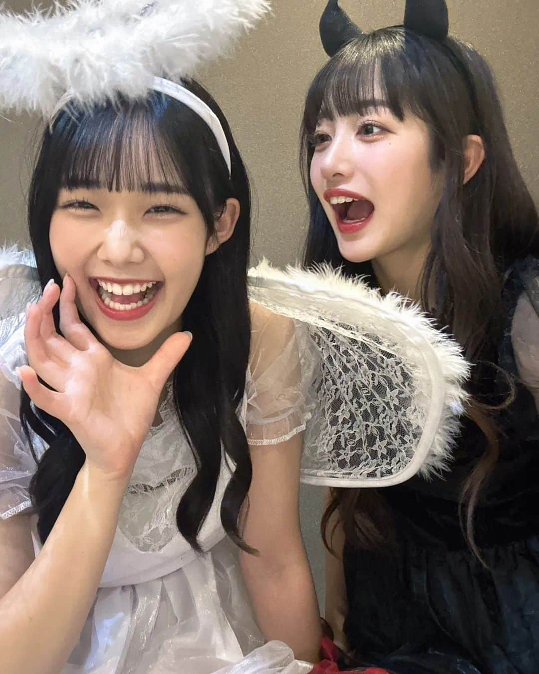 Juice=Juiceさんのインスタグラム写真 - (Juice=JuiceInstagram)「Happy Halloween👼😈  #私立恵比寿中学 #桜木心菜 ちゃん #juicejuice #入江里咲 #りさち」10月31日 21時00分 - juice_juice_official