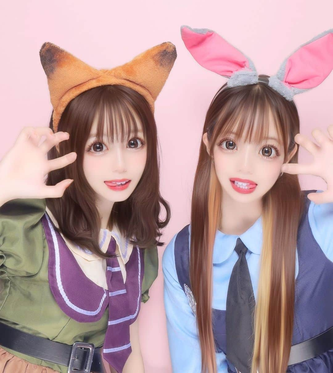 どみちゃんさんのインスタグラム写真 - (どみちゃんInstagram)「ハッピーハロウィン🐰🦊🖤  お菓子くれないといたずらしちゃうぞ〜( Ö )🙏🏼  #ハロウィンコスプレ  #dハロ #ジュディとニック」10月31日 16時04分 - domi723___