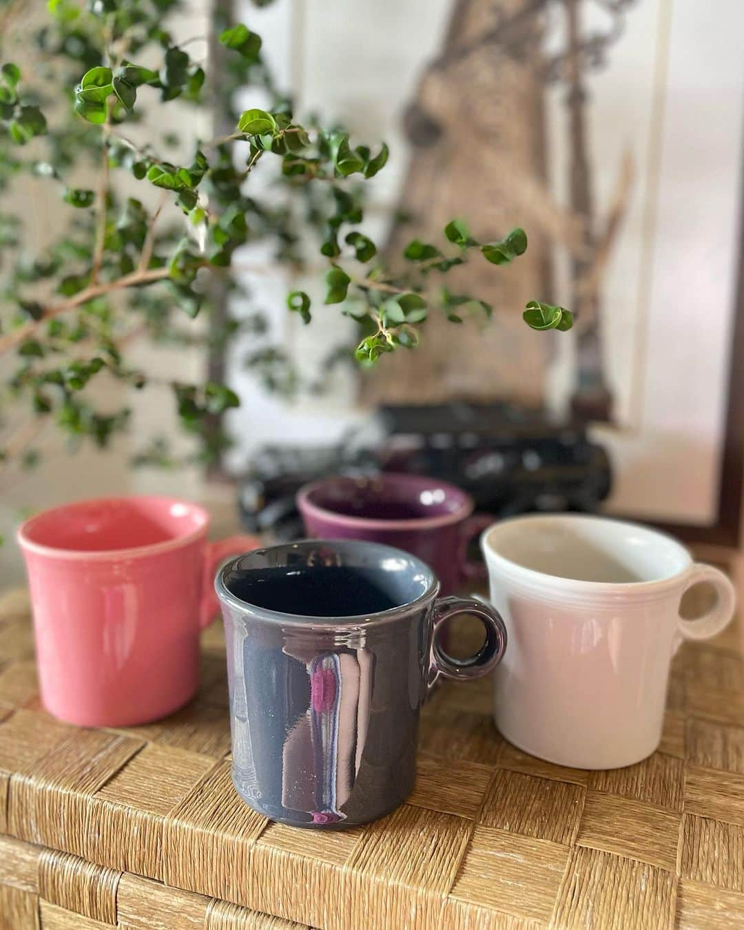 森夏子さんのインスタグラム写真 - (森夏子Instagram)「🇺🇸 ☕️ USA Fiesta Mug  #フィエスタ は、1936年から70年以上にわたりアメリカの家庭で愛されている ベストセラー食器ブランド⭐️ アンディーウォーホルが愛した食器でもあります。  沖縄・浦添市　港川外国人住宅地にある アンティークショップ「AMERICAN WAVE」で購入🎵  アメリカ人のオーナーさんが 直接買い付してるそうで、 右手前のグレー🩶のマグは もう生産中止で手に入らないそうです。  食器の他には、洋服やアクセサリー、靴、バッグや帽子など 色々あって見てるだけでも楽しい🎵  特に、ティファニーのアクセのラインナップが 豊富で懐かしのアイテムに♡♡♡  ついつい👛の紐が…  📍Vintage Shop American Wave. 　　@americanwaveokinawa   #americanwaveokinawa #アメリカンウェーブ  #vintage #antique #アンティーク #Tiffany #ヴィンテージティファニー #vintagetiffany  #ヴィンテージ #ヴィンテージアクセサリー #古着 #ヴィンテージファッション #レトロ雑貨  #ヴィンテージ雑貨  #港川外人住宅  #港川ステイツサイドタウン #沖縄 #浦添市港川  #沖縄好きな人と繋がりたい #沖縄女子旅」10月31日 16時16分 - natsusora72