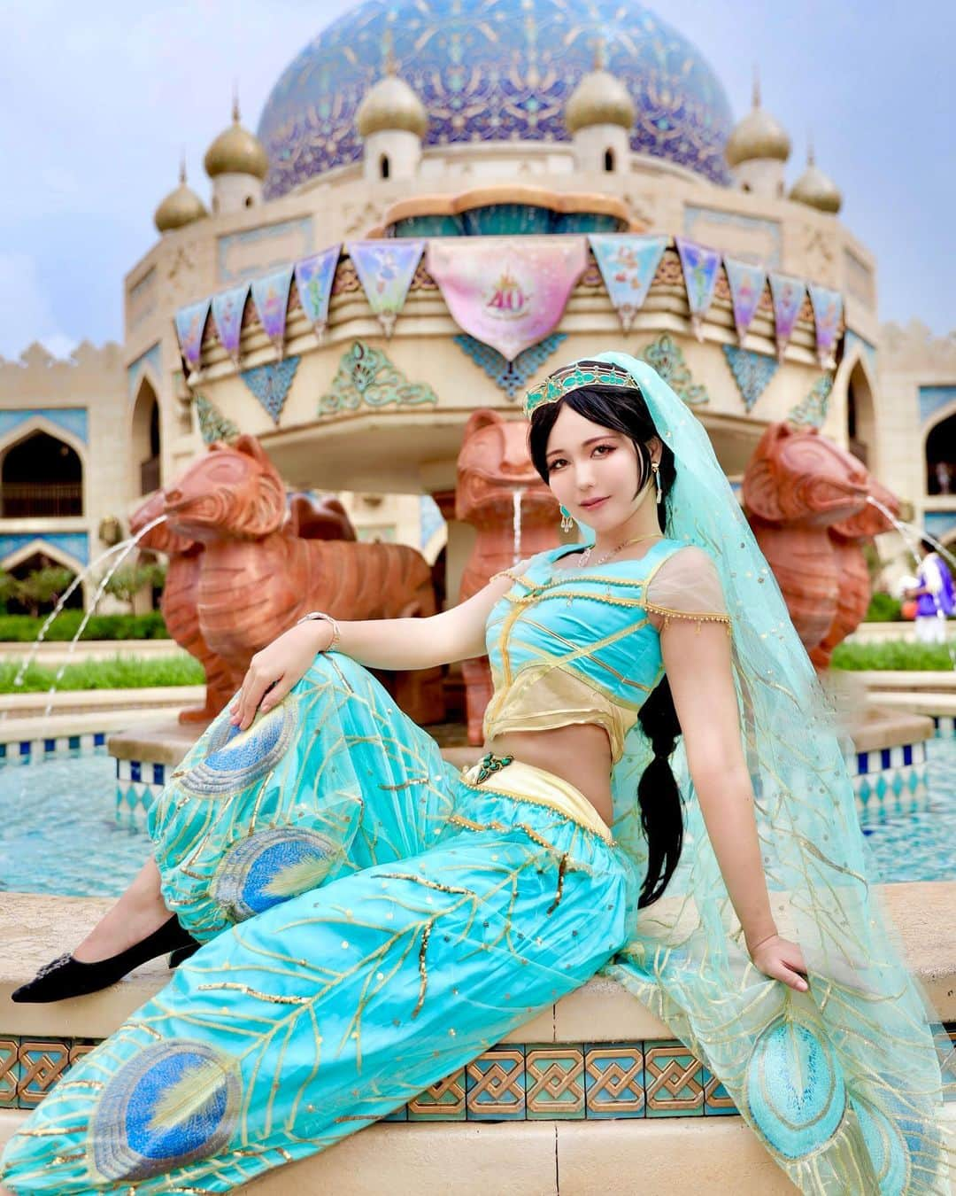 九条ねぎ あぴるさんのインスタグラム写真 - (九条ねぎ あぴるInstagram)「🧞‍♂️  #halloween #cosplay #japanesegirl #disney #aladdin #dハロ #dハロ仮装 #コスプレ」10月31日 16時50分 - negi_kujyo