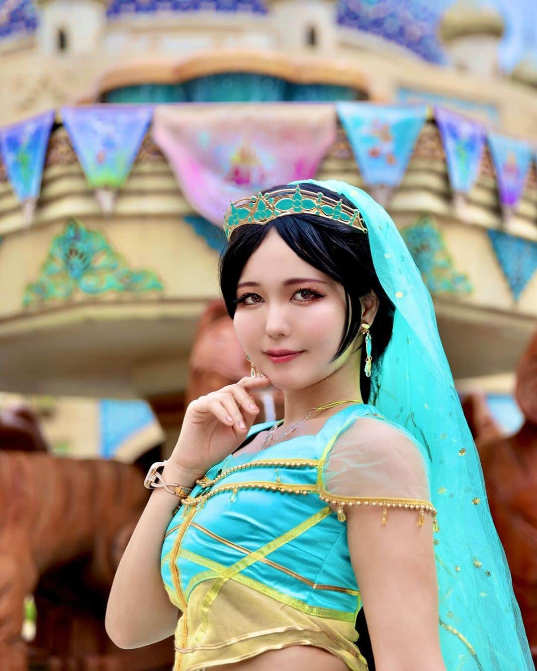 九条ねぎ あぴるさんのインスタグラム写真 - (九条ねぎ あぴるInstagram)「🧞‍♂️  #halloween #cosplay #japanesegirl #disney #aladdin #dハロ #dハロ仮装 #コスプレ」10月31日 16時50分 - negi_kujyo